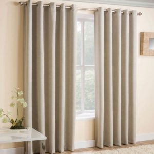 Vogue Cream Eyelet Blockout Thermal Curtains