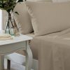 Natural Non Iron Plain Dyed Percale Fitted Sheet