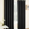 Vogue Black Eyelet Blockout Thermal Curtains