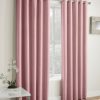 Vogue Blush Eyelet Blockout Thermal Curtains