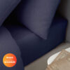 Brushed Cotton Navy Fitted Extra Deep
