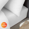 Brushed Cotton White Fitted