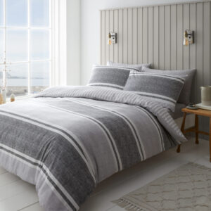 Textured Stripe Charcoal