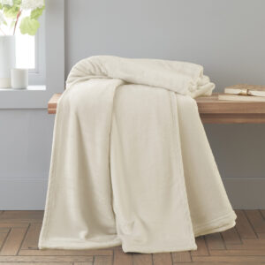 Velvet Touch Cream Throw