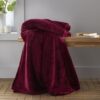 Raschel Red Velvet Throw