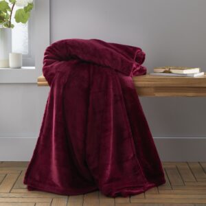 Raschel Red Velvet Throw