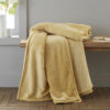 Raschel Velvet Touch Throw - Ochre